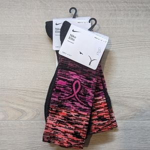 2 pairs - Nike Kay Yow Think Pink Elite Socks